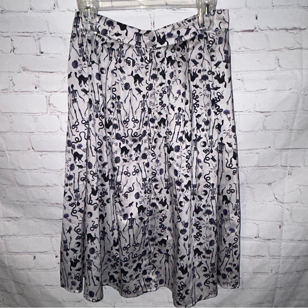 Modcloth Scaredy Cat Halloween print skirt size‎ 6 NWT - Picture 4 of 8